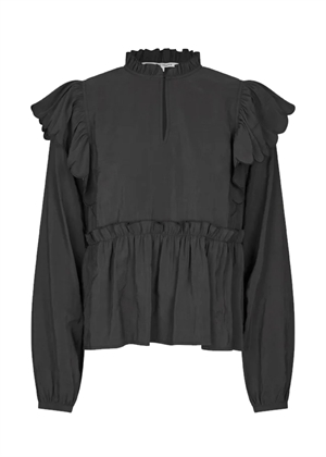 Terra frill bluse Black Second Female 